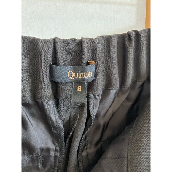 Women’s Quince Stretch Crepe Pleated Shorts size 8, Black, Front & Back Pockets - Picture 10 of 11